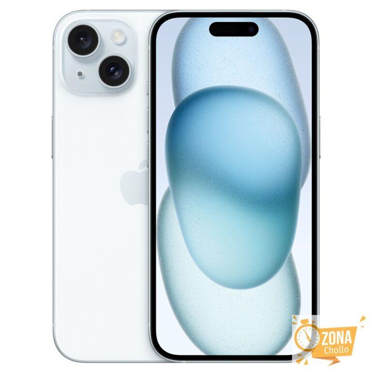 Apple iPhone 15 móvil libre (Reacondicionado Grado D) Azul 128 GB +… — 399 € -43%