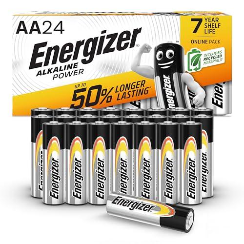 44% DESCUENTO Energizer Alkaline Power   Pilas AA (Paquete de 24)   1,5V Baterías Alcalinas   para Aparatos Domésticos y Electrónicos   Embalaje 100% reciclable   7 años de Vida útil [Exclusivo en Amazon]