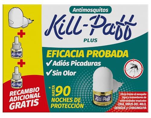 42% DESCUENTO KILL PAFF   Insecticida Eléctrico Antimosquitos, Eficaz Contra Mosquito Tigre y Transmisores de Enfermedades Tropicales, Difusor, 90 Noches de Protección (Contenido: 1 difusor + 2 recambios)