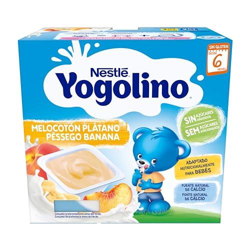 Yogolino Melocotón Plátano sin Azúcar Añadido, 6+ Meses, 4 x 100g — 2,80 €
