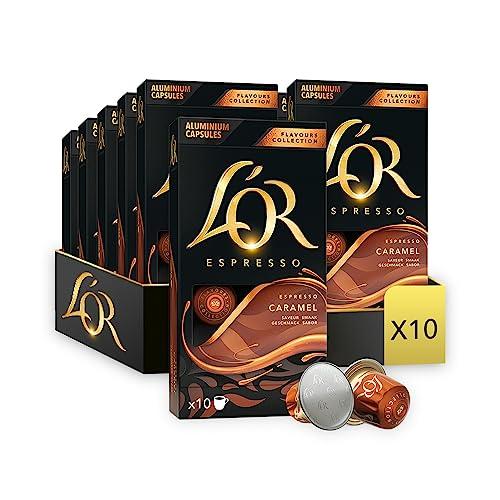 56% DESCUENTO L’OR Flavours Espresso Cápsulas de Café Caramelo | Intensidad 8 | 100 Cápsulas Compatibles Nespresso (R)
