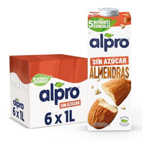 50% DESCUENTO Alpro Bebida Vegetal de Almendras sin Ázucar   Pack de 6 x 1L