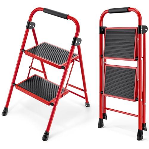 KINGRACK Escalera de 2 escalones, Escalera Plegable con Pedal… — 9,00 € -67%