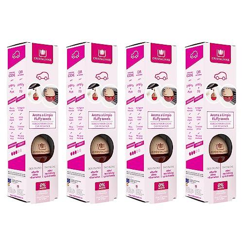 CRISTALINAS | Pack 4 Ambientadores Esfera para Coche| Aroma a Limpio… — 16,60 €