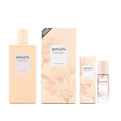 35% DESCUENTO AMICHI   Intense Bouquet 150 + 12 ml, Perfume Mujer, Colonia Perfumada, Eau de Toilette Femenina, Fresca y de Larga Duración, Aroma Dulce y Femenino, Floral