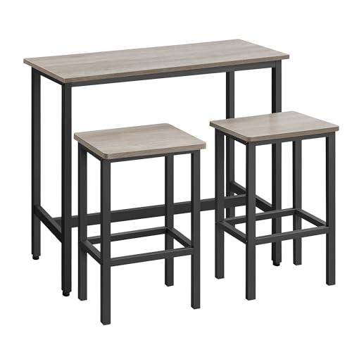 VASAGLE Juego de Mesa y Taburetes de Bar, Mesa de Desayuno con 2… — 59,99 €