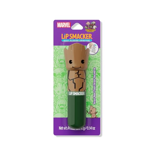37% DESCUENTO Lip Smacker Marvel, Guardianes de la Galaxia, Bálsamo Labial para Niños, Fácil de Aplicar, Bálsamo Labial con Aceite de Ricino, Groot Beer Float