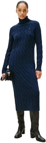 Tommy Hilfiger Vestido Tipo Jersey Soft Mujer Wool Cable con Cuello… — 76,43 € -66%
