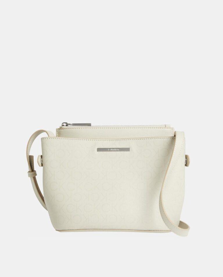 Bandolera de piel sintética en gris con cierre de presión — 38,00€ € -71%