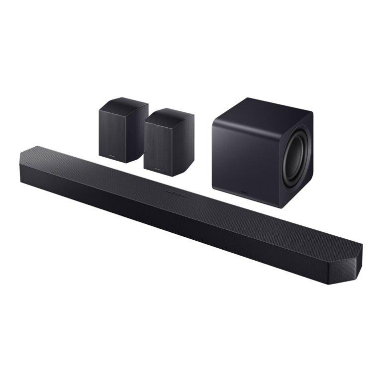 Barra de sonido Samsung 2025 HW-Q990F, Dolby Atmos y DTS: X, Q-Symphony, 11.1.4 con 23 altavoces, 756W, Subwoofer inalámbrico 8″ de 300W, Wi-Fi (Reacondicionado Grado D) · Samsung · El Corte Inglés