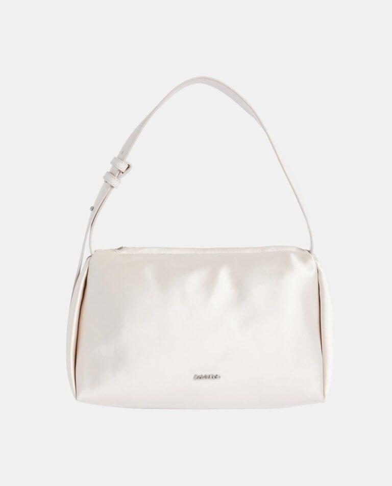 Bolso de hombro mediano de poliéster reciclado en blanco con cierre… — 44,00€ € -70%