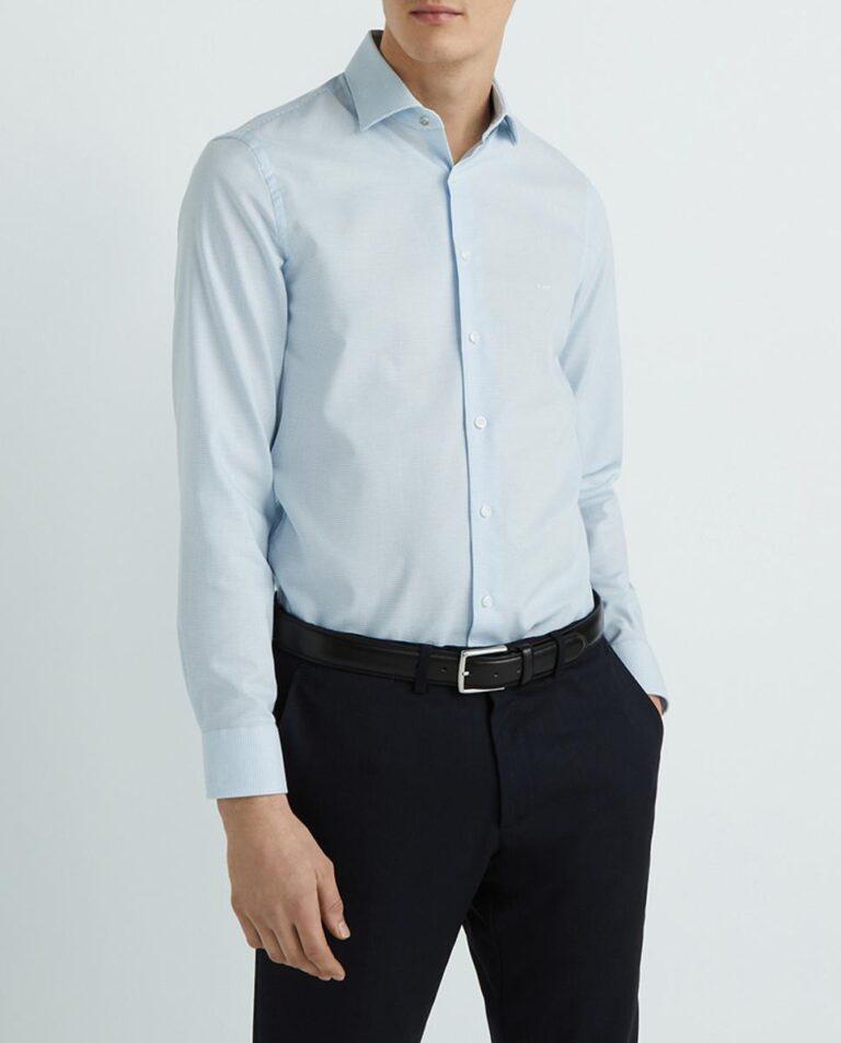 Camisa de hombre regular con dobbys — 26,00€ € -71%