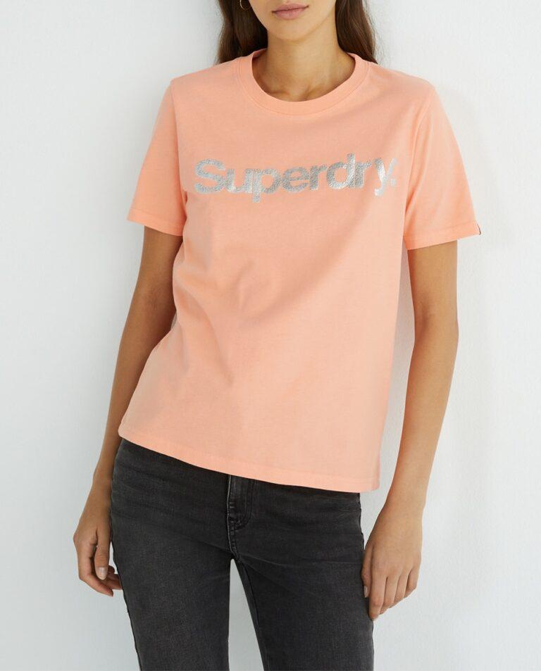Camiseta de mujer con logotipo Metallic Core — 11,00€ € -72%