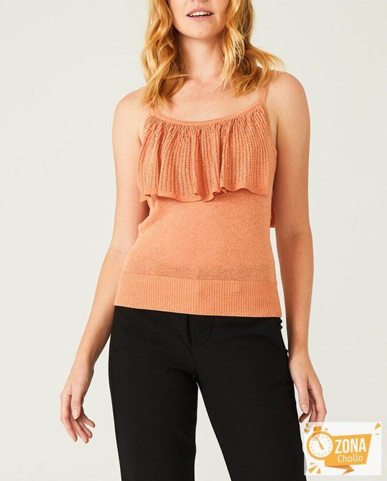 Jersey de mujer volante con tirantes — 12,75€ € -84%