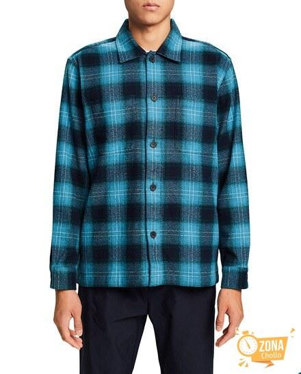 Sobrecamisa de hombre regular fit algodón cuadros — 17,00€ € -81%
