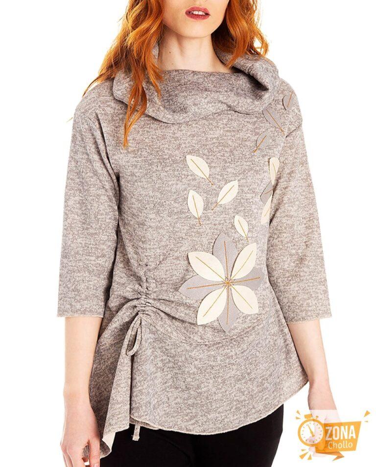 Sweater de mujer en tricot con cuello vuelto — 13,00€ € -81%
