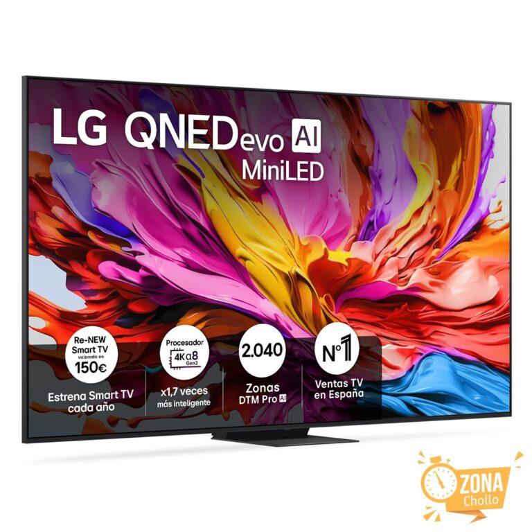 TV QNED evo MiniLED AI 254cm (100″) LG 100QNED86A6, 4K Smart TV… — 1799 € -60%