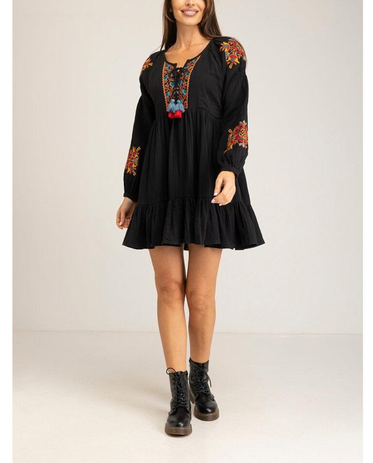 Vestido bordado liso — 19,95€ € -83%