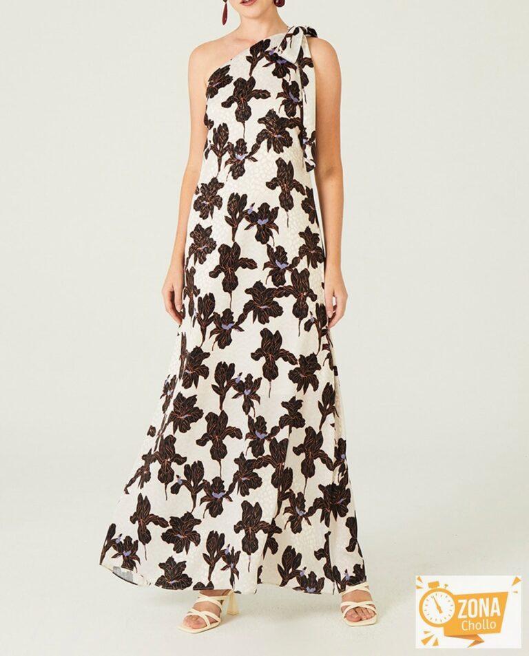 Vestido largo con espalda asimétrica — 57,00€ € -80%