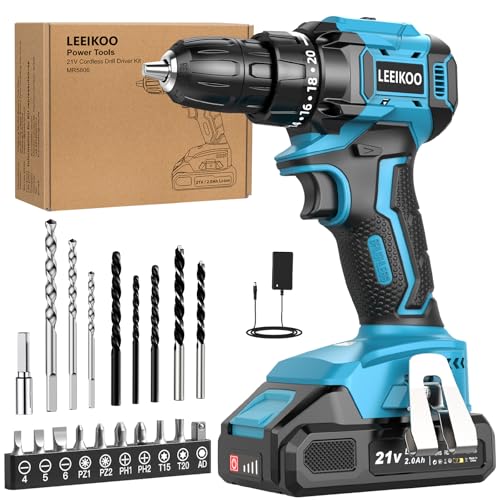 ¡Descubre el Taladro Bricolaje con Batería 2.0Ah, 45N.m, Azul a un precio increíble!