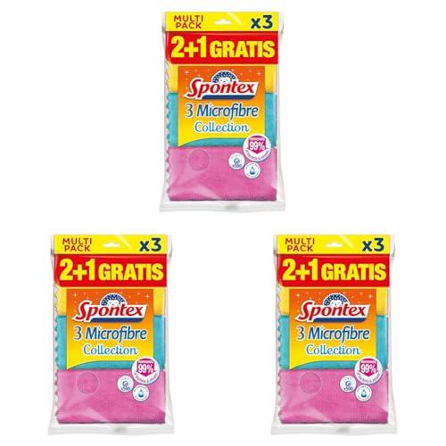 ¡Estás a punto de obtener el Spontex MF Collection 2+1 Bayeta de microfibras, Multicolor,