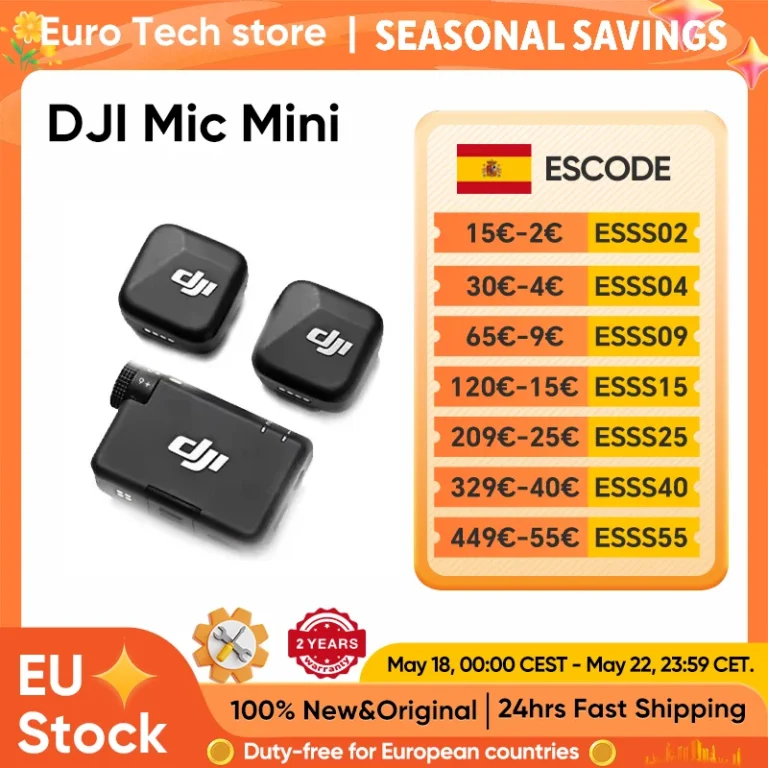 DJI Mic Mini 2TX 1RX añadir estuche de carga, cancelación activa de… — 51.13 EUR €