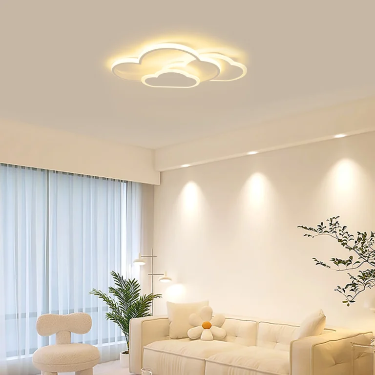 Lámpara de techo LED con forma de nube, iluminación moderna de 3… — 30.53 EUR €