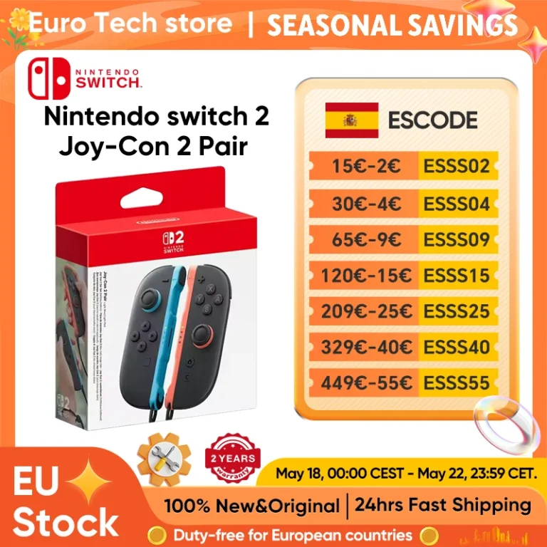 Nintendo Switch 2 Joy-Con 2 pares – Azul claro/Rojo claro Compatible… — 58.65 EUR €