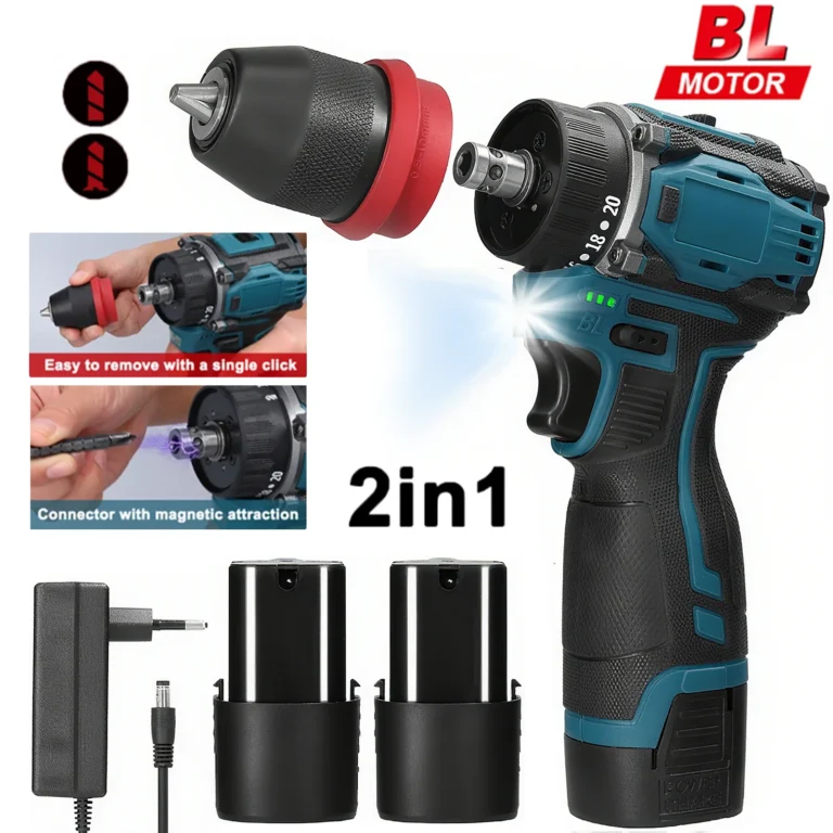 Destornillador eléctrico inalámbrico 2 en 1, Motor sin escobillas… — 20.55 EUR €