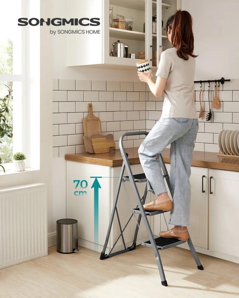 Escalera de tijera SONGMICS, escalera de 3 escalones, escalera… — 30.11 EUR €