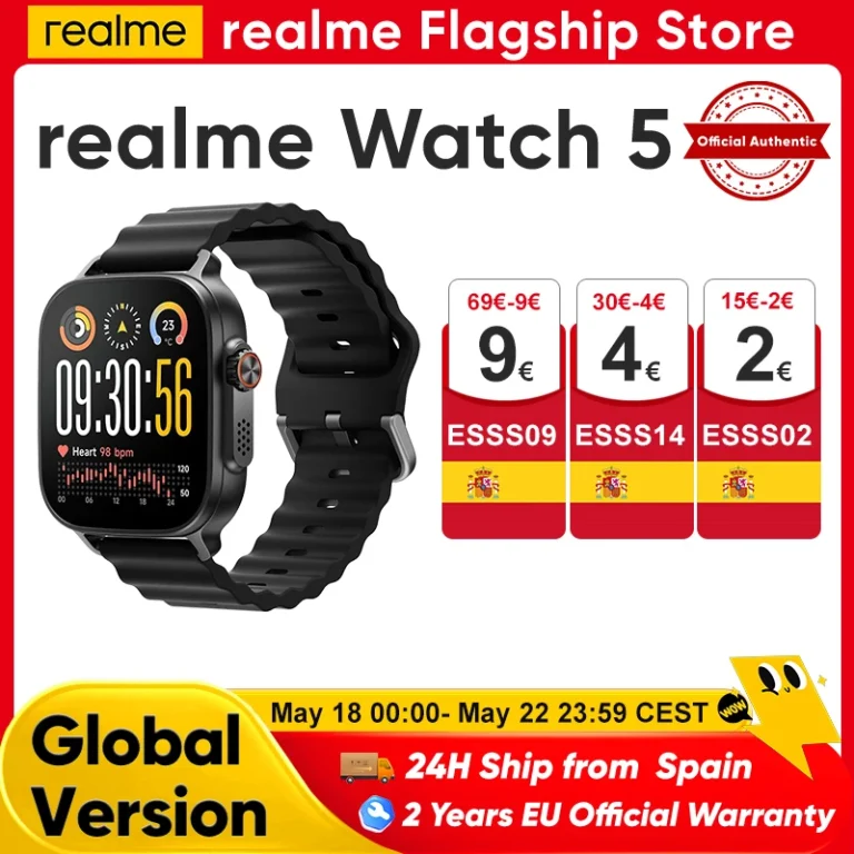 realme Watch 5 Reloj inteligente con GPS y NFC, versión global… — 38.13 EUR €