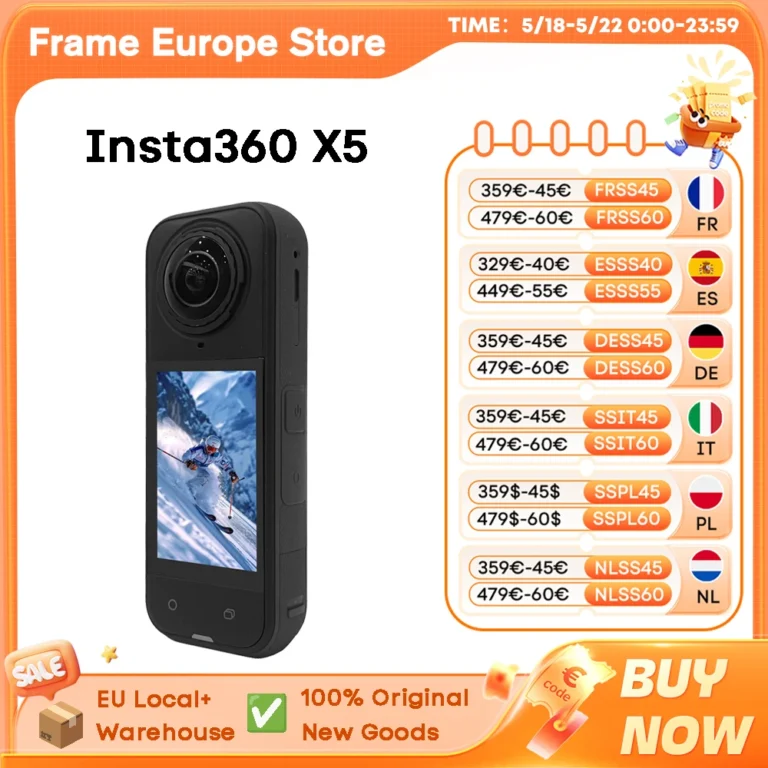 Cámara de Acción Insta360 X5 360 ° Lente de Cámara Deportiva… — 482.64 EUR €
