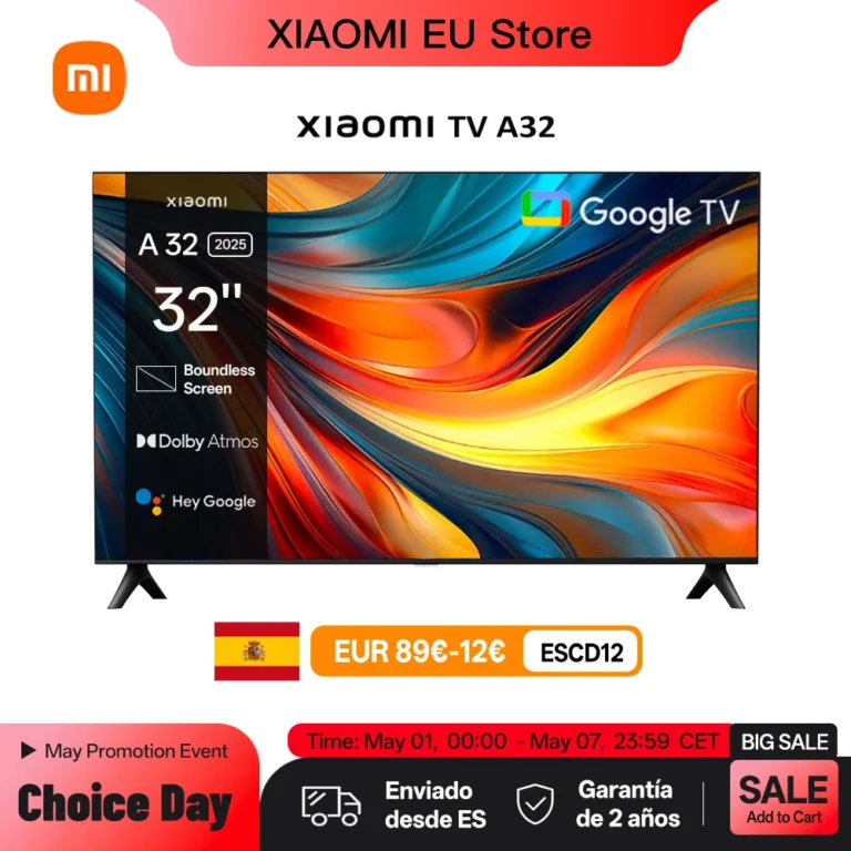 Xiaomi TV A 32, Tamaño compacto con pantalla colorida, sonido… — 163.54 EUR €