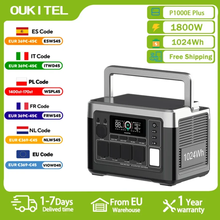 Estación de energía portátil OUKITEL P1000 PLUS, generador Solar de… — 343.65 EUR €