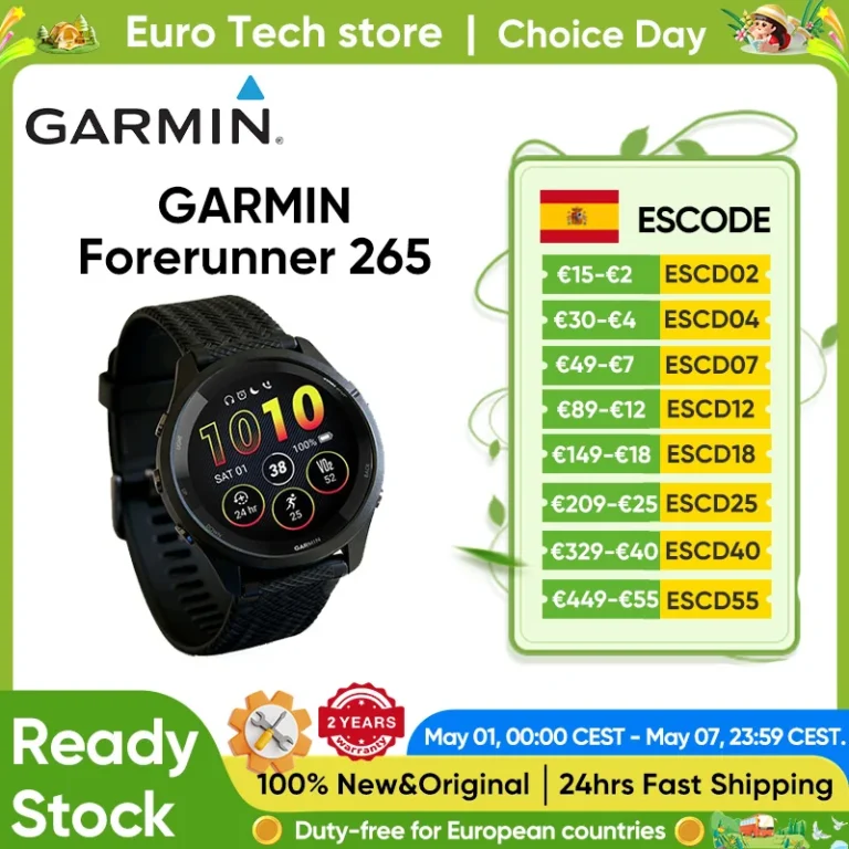 Reloj Inteligente Deportivo Garmin Forerunner 265 con GPS, Pantalla… — 260.64 EUR €