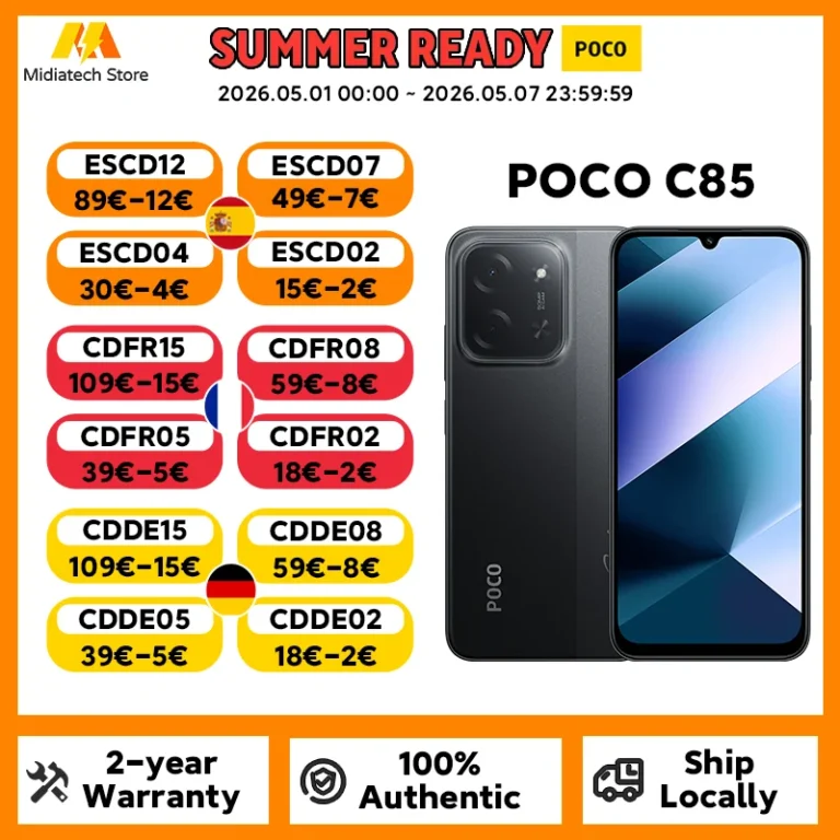 Versión Global del Teléfono Inteligente POCO C85, Cámara Dual con IA… — 117.29 EUR €