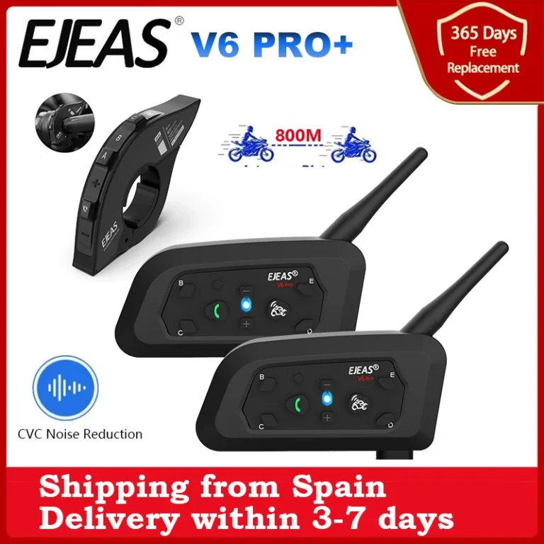 EJEAS V6 PRO + intercomunicador para casco de motocicleta… — 26.99 EUR €