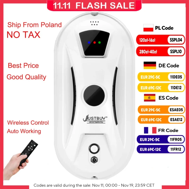 Robot aspirador de ventana, Limpiacristales de vidrio eléctrico de… — 30.73 EUR €