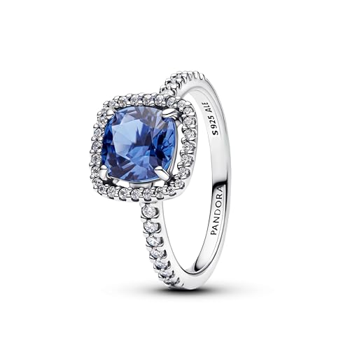 -44% EN ANILLO PANDORA DE PLATA CUADRADA AZUL