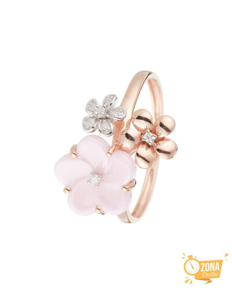 Anillo «Floraisons»Ceramique Rose, Dia0,041/8 — 219,00€ € -83%
