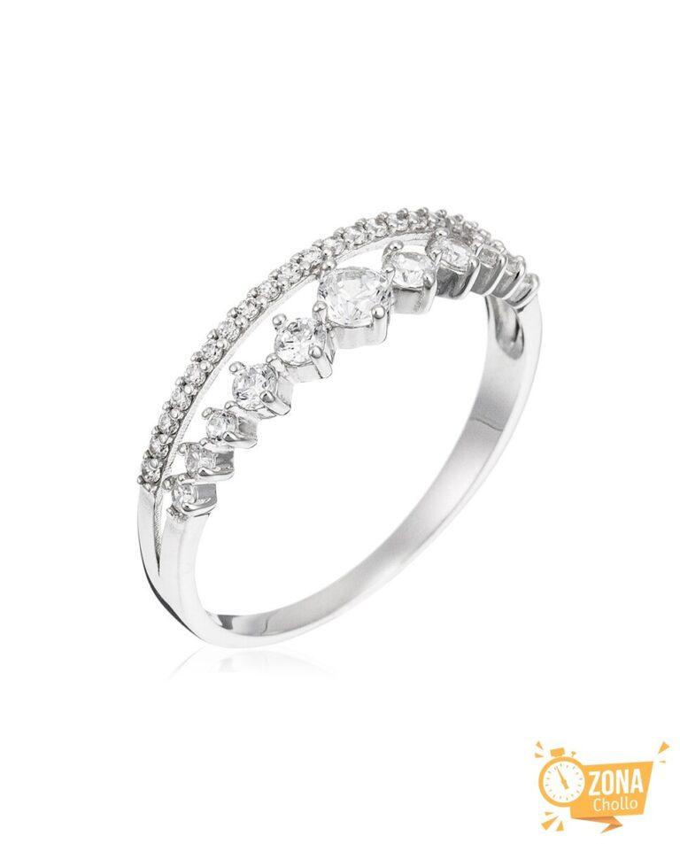 Anillo «Ma reine» oro blanco 375/1000 — 239,00€ € -84%