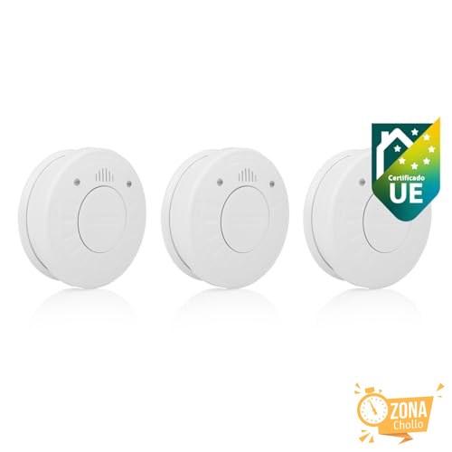 Smartwares Juego de 3 detectores de Humo 85 DB Sensor Ăłptico BaterĂa… — 44,99 € -84%