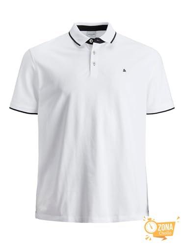 Jack & Jones Jjepaulos Polo Ss Noos Pls Camiseta, Hombre, White… — 19,99 € -50%