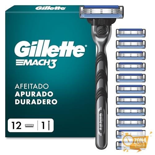 Gillette Mach3 Base Maquinilla De Afeitar Para Hombre Con Recambios… — 19,99 € -40%