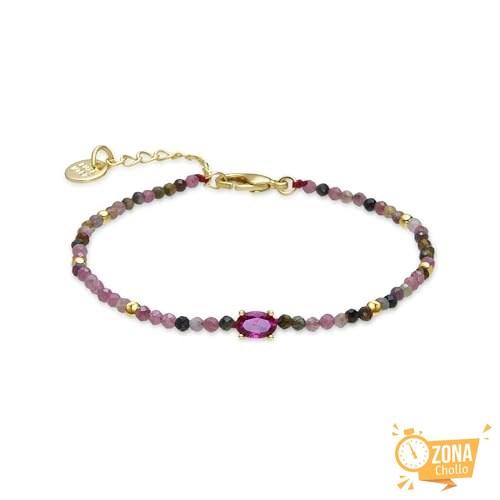 LUXENTER Pulsera Mujer en Aleación de Metal con Turmalina Multicolor… — 14,16 € -52%