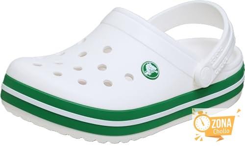 Crocs Crocband Clog T, Zuecos Unisex niños, Hiedra Blanca Y Verde… — 19,30 € -51%
