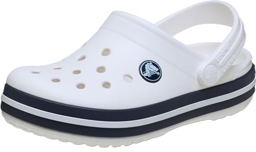 62% DESCUENTO Crocs Crocband Zuecos, Blanco/Azul Marino, Talla 9 UK… — 15,10 € -62%