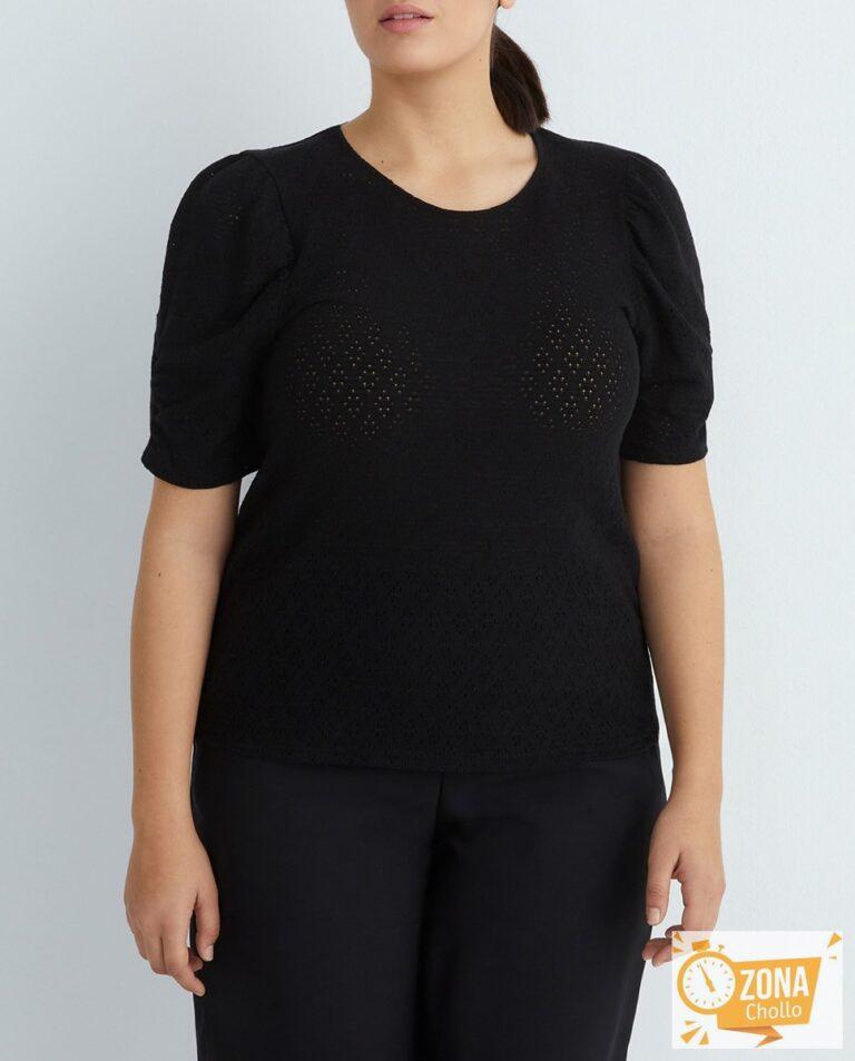 Camiseta de mujer jackard manga corta — 11,00€ € -82%