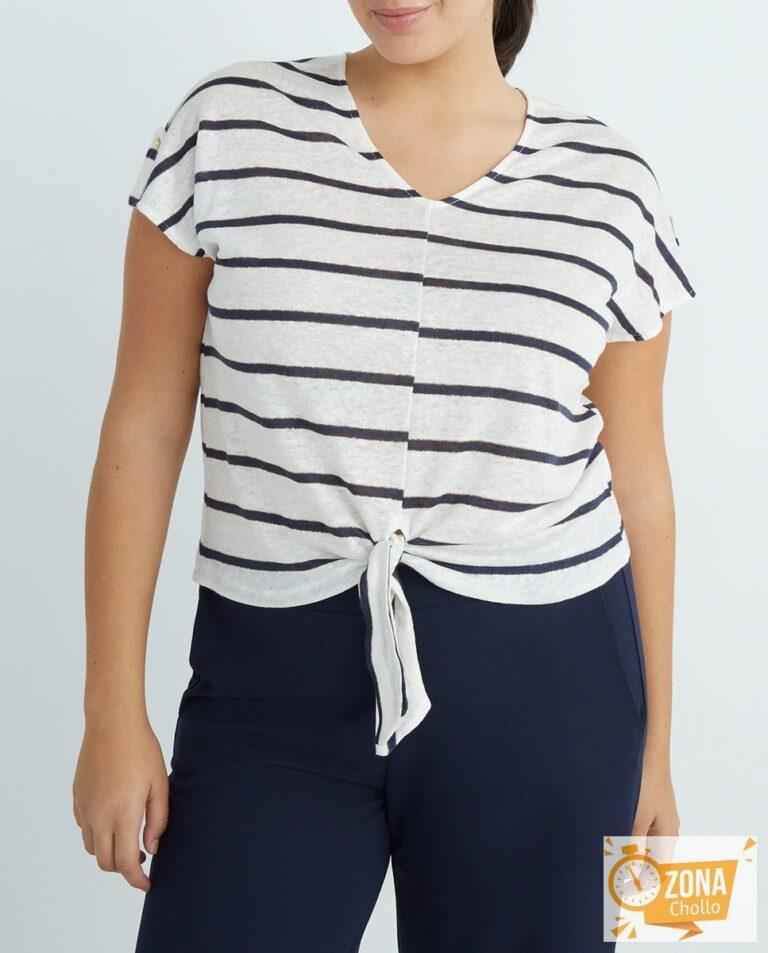 Camiseta de mujer estampado rayas — 11,00€ € -82%