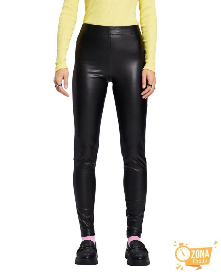 Leggings liso de mujer efecto piel — 15,00€ € -81%